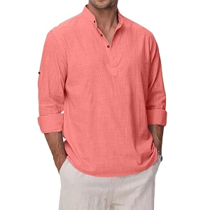 Macsivo Mens Cotton Blend Solid Short Kurta