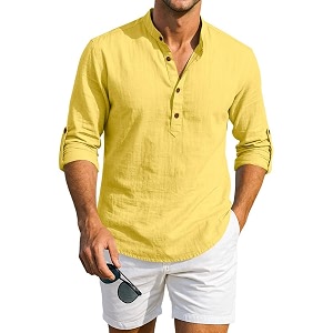 Macsivo Mens Cotton Blend Solid Short Kurta
