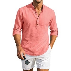 Macsivo Mens Cotton Blend Solid Short Kurta