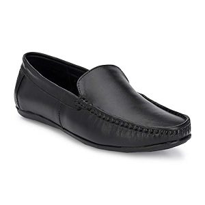 MACTREE Mens Black Genuine Leather Formal Shoes