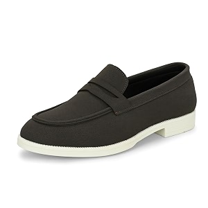 MACTREE Suede Leather Stylish Loafers Shoes for