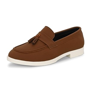 MACTREE Suede Leather Stylish Loafers Shoes for