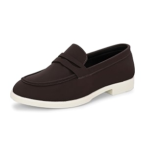 MACTREE Suede Leather Stylish Loafers Shoes for