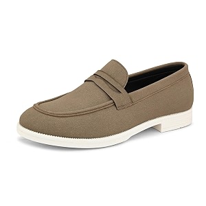 MACTREE Suede Leather Stylish Loafers Shoes for