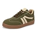 MACTREE Suede Leather Upper Laceup Casual Sneakers