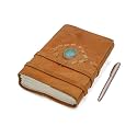 Handmade Stone Design Leather Journal 9x6 Vintage Writing Diary