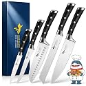 MAD SHARK Kitchen Knife Set 5 Piece,Chef Knife Set with Ergonomic Handle