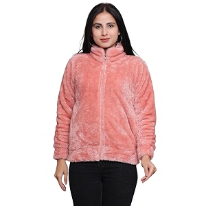 Womens Ultra-Soft Plush Fleece Winter Jacket with