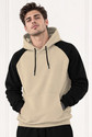 MADBROS Men Colorblock Hooded Neck Beige Black