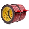 3M 5952 Double Sided Tape Heavy Duty 2''x15.4Ft 2 Pack Black