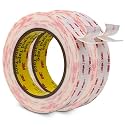 3M Double Sided Tape 1''x15.4Ft 2 Pack Heavy Duty White