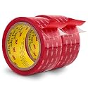 3M Heavy Duty Double Sided Tape 2''x 15.4 Ft 2 Pack Clear