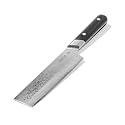 Made In Cookware - 6" Japanese Damascus Steel Nakiri Knife - 66 Layers of Damascus Steel with a VG-10 Core - Crafted in Japan - Full Tang With Black POM Handle
