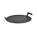 Made In Cookware - Seasoned 17" Round Carbon Steel Griddle - Professional Cookware - Crafted in Sweden - Induction Compatible