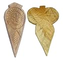 Made in india Thekua Mould/Khajoor Mould (Thekua Sanecha) Pack of 1 Piece Big Size and 1 Small Size (Medium)