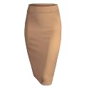 Made By Johnny Women's Premium Scuba Stretch High Waist Pencil Skirt Below Knee for Office Wear
