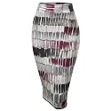 Made By Johnny Women's Premium Scuba Stretch High Waist Pencil Skirt Below Knee for Office Wear