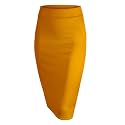 Made By Johnny Women's Premium Scuba Stretch High Waist Pencil Skirt Below Knee for Office Wear
