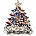 [Made in USA] Fastpeace Personalized 250th Anniversary USA Christmas Ornaments - Custom Mount Rushmore Family Name 250 Years American Anniversary Ornament - Acrylic Flat Decor 1776-2026