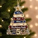 [Made in USA] Personalized 250th Anniversary USA Christmas Ornament, Custom Family Name &amp; Kids Names Patriotic Christmas Tree Ornament, 1776-2026 250 Years Holiday Keepsake Gift