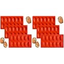 Madeleine Pans for Baking, 12-Cavity Non-Stick Silicone Madeleine Cookies Trays for Baking, 3Pcs Shell Shape Madeleine Mold Cake Pans (Mini(12-Cavity)) (Pack of 2)