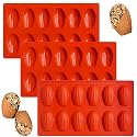 Madeleine Pans for Baking, 12-Cavity Non-Stick Silicone Madeleine Cookies Trays for Baking, 3Pcs Shell Shape Madeleine Mold Cake Pans (Mini(12-Cavity))