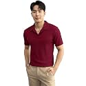 madfrog Mens Solid Polo Neck Half Sleeve
