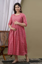 Madfury Printed Pure Cotton Anarkali Kurta for