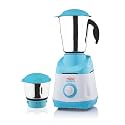MADHU MHA-666 MIXER GRINDER "COPPER MOTOR, STAINLESS STEEL BLADE, OVERLOAD PROTECTION, 600 WATTS, 2 STAINLESS STEEL JARS, 3 SPEED, ABS BODY, COMPACT DESIGN, ANTI SKID FEET, 1 YEAR WARRANTY"(SKY BLUE))