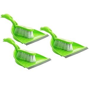 madhuli dustpan set with brush dust collector pan with long handle supadi multipurpose dust collector cleaning utensil flat scoop handheld sweeping up amp carrying container green pack of 3