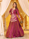 Madhuram Solid Embroidered Stitched Lehenga Kurta