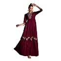 Madhuram Women39s Chinon Chiffon Traditional Ethnic Long