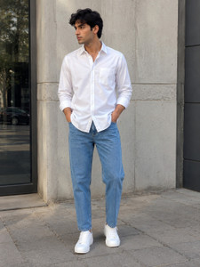Madon Mom Fit Men Light Blue Jeans