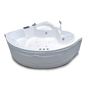 madonna ambassador 5 feet corner acrylic bathtub with whirlpool massage bubble bath back massager and filler system white