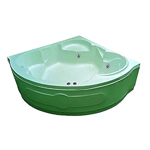 madonna ambassador 5 ft acrylic corner whirlpool bathtub - green