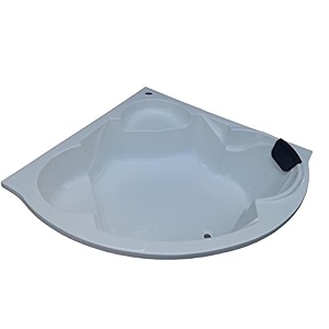 madonna ambassador acrylic 5 feet corner bathtub for adults white