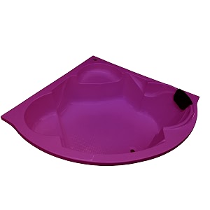 madonna ambassador acrylic 5 feet corner bathtub for adults magenta
