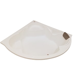 madonna ambassador acrylic 5 feet corner bathtub for adults ivory