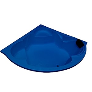 madonna ambassador acrylic 5 feet corner bathtub for adults alpine blue