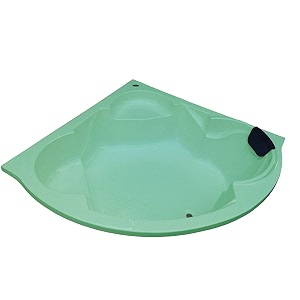 madonna ambassador acrylic 5 feet corner bathtub for adults green