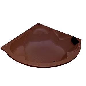 madonna ambassador acrylic 5 feet corner bathtub for adults brown
