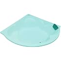 MADONNA Ambassador Acrylic 5 feet Corner Fixed Bathtub for Adults - Cyan Blue
