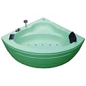 MADONNA The Babe 4 Feet Acrylic Corner Bathtub with Bubble Bath and Filler System - Green