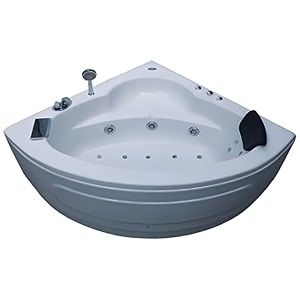 madonna the babe 4 feet corner acrylic bathtub with whirlpool massage bubble bath and filler system - white
