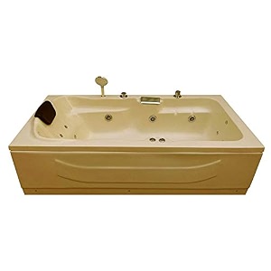 madonna elegant 6 ft acrylic bath tub with whirlpool massage bubble bath back massager and filler system - ivory