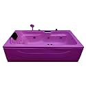 MADONNA Elegant 6 ft Acrylic Bath Tub with Whirlpool Massage, Bubble Bath, Back Massager and Filler System - Magenta
