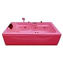 MADONNA Elegant 6 ft Acrylic Bath Tub with Whirlpool Massage, Bubble Bath, Back Massager and Filler System - Pink