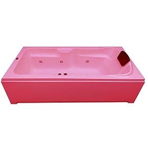 madonna elegant 6 ft acrylic massage bath tub with whirlpool massage system - pink