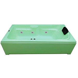 madonna elegant 6 ft acrylic massage bath tub with whirlpool massage system - green