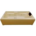 MADONNA Elegant 6 ft Acrylic Massage Bath Tub with Whirlpool Massage System - Ivory